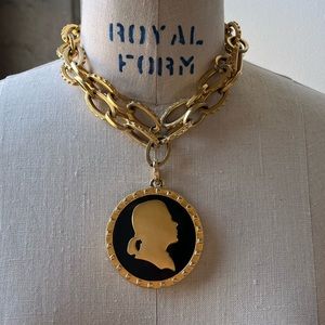 RARE Karl Lagerfeld Oversize Pendant Necklace/Belt